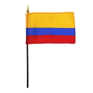 Kolumbien Miniatur Flagge 4 &quot;x6&quot; mit Sockel Kleine Kolumbien Flagge Kolumbien Schreibtischflagge Kolumbien Tischplatte Flagge Kolumbien Nationalflagge Kolumbien Pride