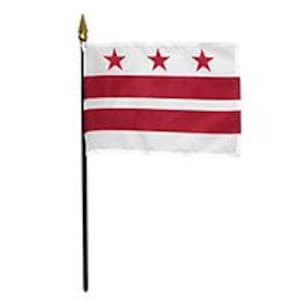 District of Columbia Desk Flag, Made in USA (4x6 inch)