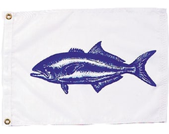 Bluefish Boat Flag | Durable Nylon, Saltwater Fishing Decor