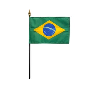 Brasilien Miniatur-Flagge 4 &quot;x6&quot; klein Brasilien-Flagge Brasilien-Schreibtisch-Flagge Brasilien-Flagge Brasilien- Nationalflagge Brasilien-Stolz-Brasilien-Kultur