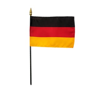 Germany Miniature Flag 4&quot;x6&quot; with Base Small Germany Flag Germany Desk Flag Germany Tabletop Flag Germany National Flag Germany Pride