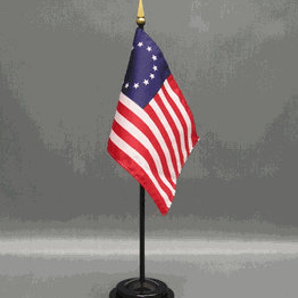 Betsy Ross miniature flag with flag stand