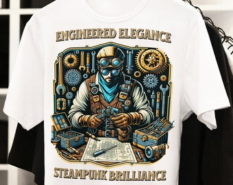 Camiseta victoriana, camiseta steampunk victoriana, camiseta steampunk, camiseta steampunk, camisa steampunk, camisa estilo steampunk, camiseta de la era industrial