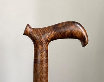 Handcrafted Walnut Wooden Cane Comfortable grip