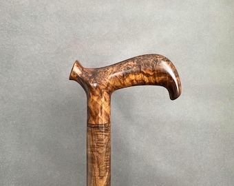 Comfortable grip Handcrafted Walnut Wood Cane