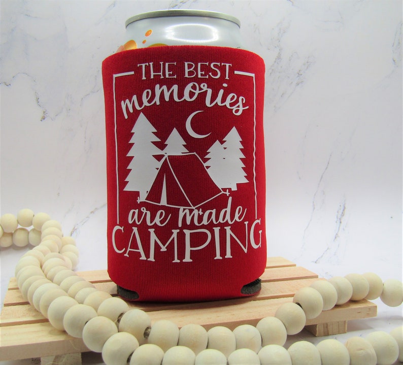 Camping Can Koozies Can Koozie Camping Gift Gift for Camper Custom Can