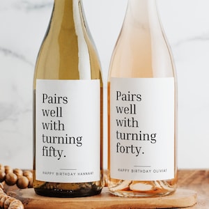 Pairs Well With Turning Wine or Champagne Label
