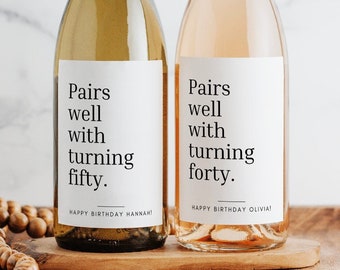 Pairs Well With Turning Wine or Champagne Label