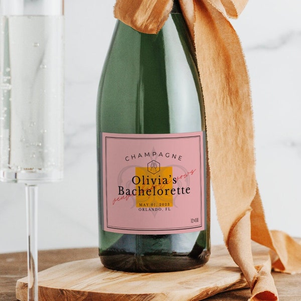 Veuve Bachelorette Champagne Label | Glossy Weatherproof