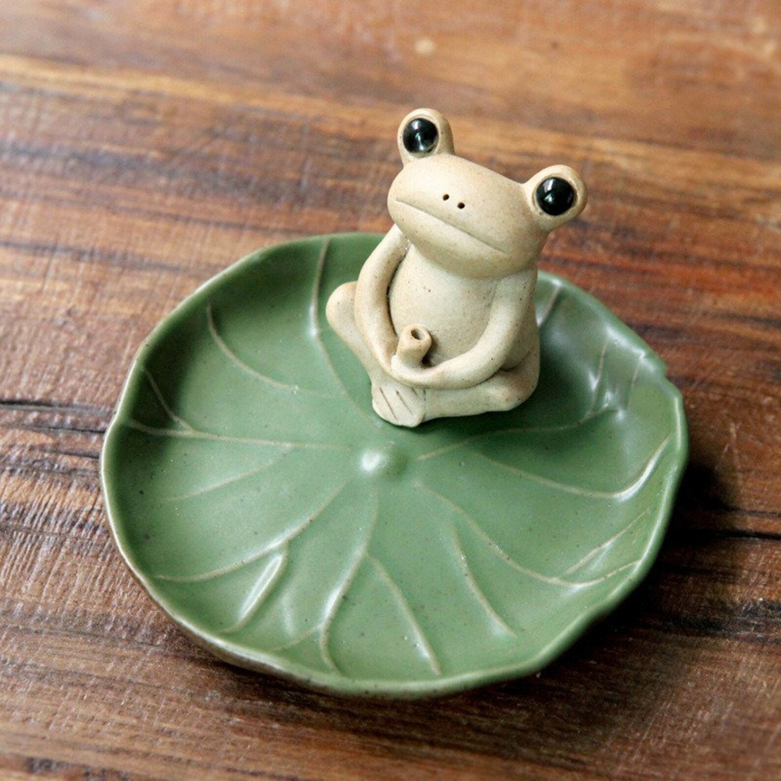 Ceramic Frog Incense Stick Holder Cute Frog Toad Gift Etsy