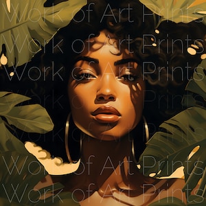 Exotic Black Nude Woman Art | Nude Nature Art | Melanin Afro Black