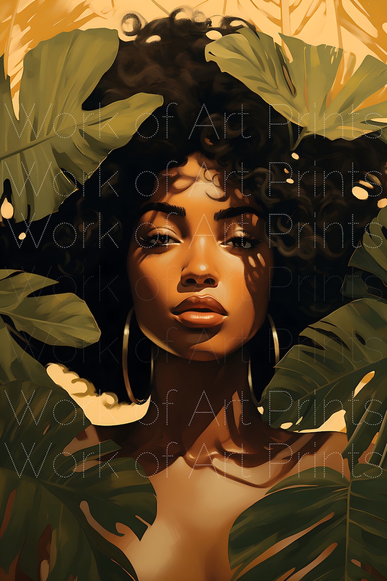 Exotic Black Nude Woman Art Nude Nature Art Melanin Afro Black Woman Nude Prints Beautiful
