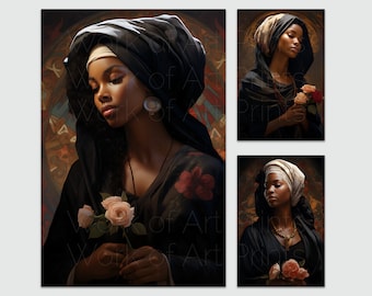 Black Madonna Digital Art | Proverbs 31 Virtuous Woman Print (Digital Download)