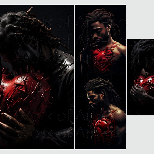 African American Book Cover, Black Man Broken Heart, Sad Black Man Graphic, Melanin Stock Photos, African American Male, Surreal Man Locs