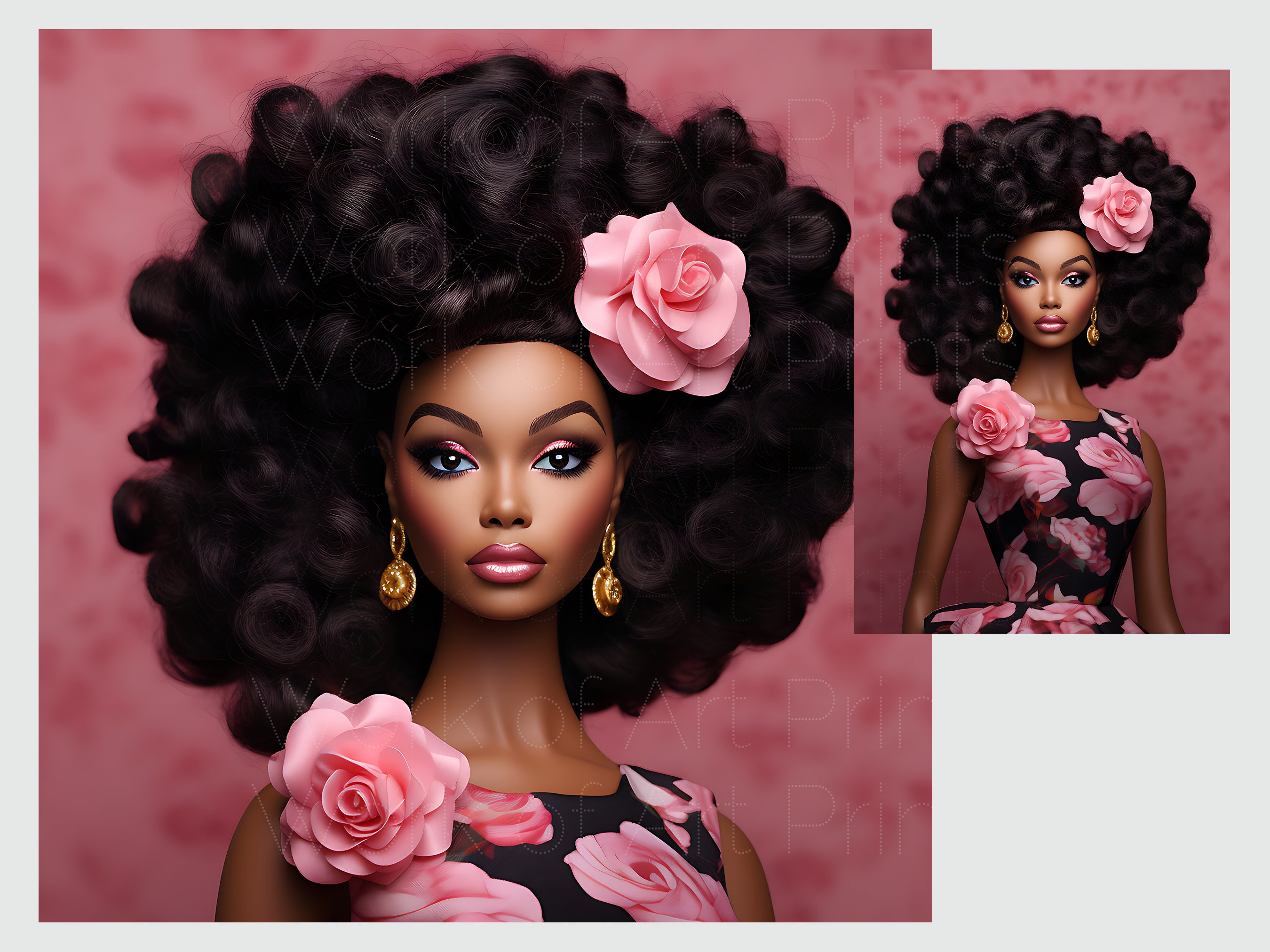 Big black barbie dolls sale