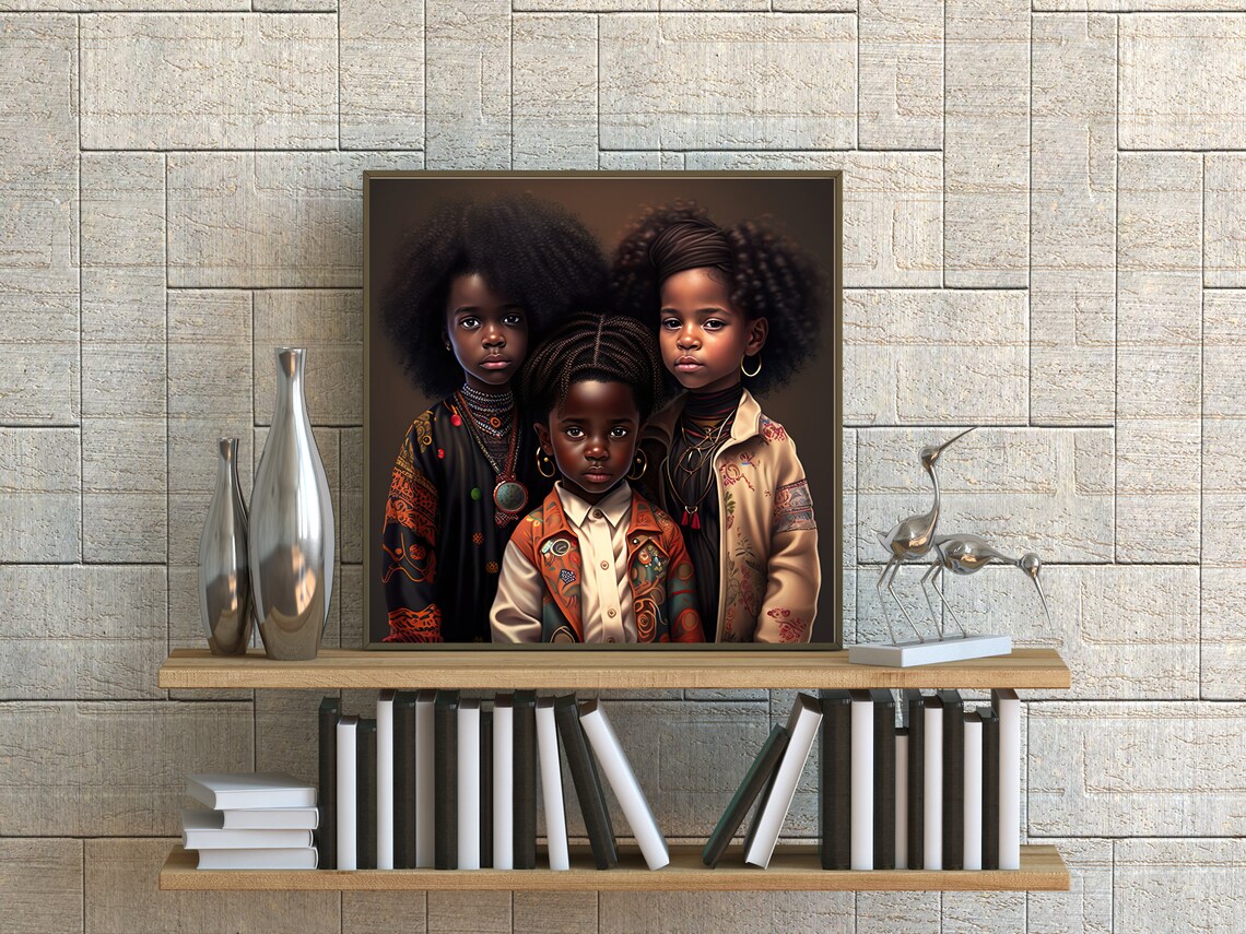 African American Children Natural Hair, Ethnic Fashion Black Kids ...