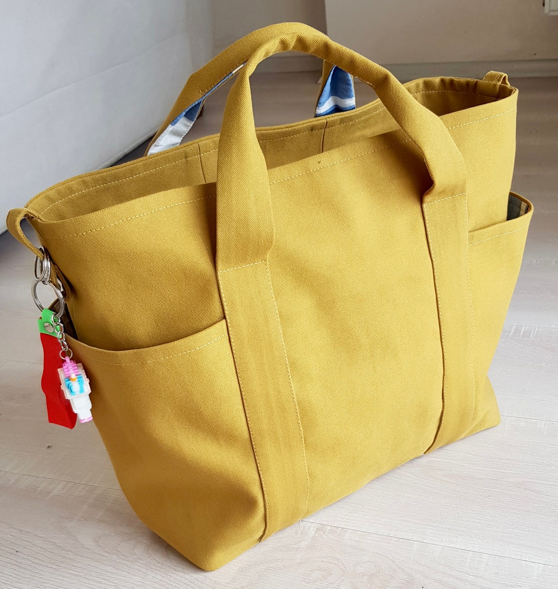 Tote Bag Pattern Tote Bag With Pockets Canvas Tote Bag Etsy Australia