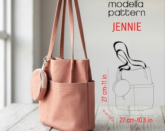 Jennie Bag Sewing Pattern | Structured Tote with Coin Purse (Video Tutorial)
