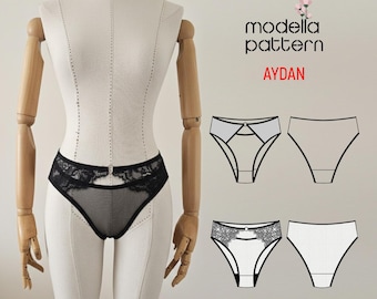 Aydan Panty Sewing Pattern - PDF Digital Download - Lingerie Pattern -Sizes 34–46