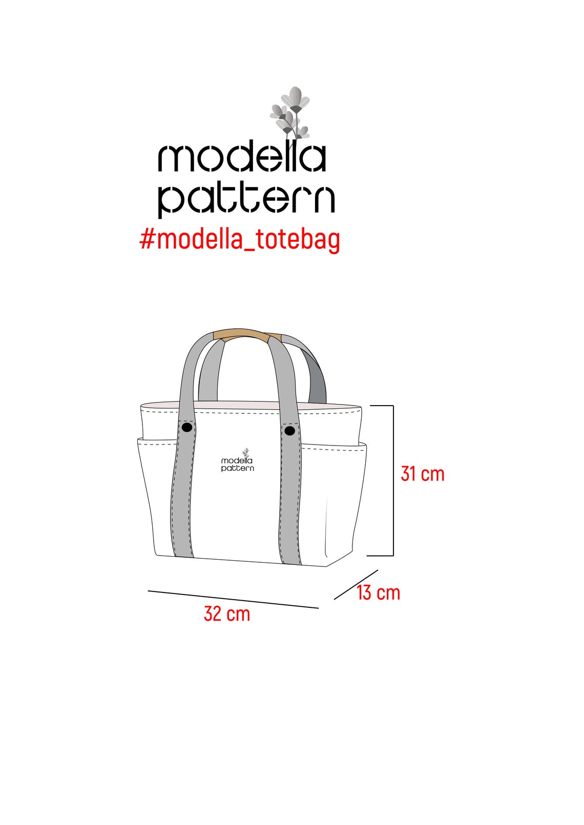 Tote Bag Pattern Tote Bag With Pockets Canvas Tote Bag Etsy Australia