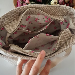 Patrón de mini bolso tote, bolso tote con bolsillos, bolso tote de lona, patrón digital en PDF para descargar, plantilla de bolso, bolso imagen 6