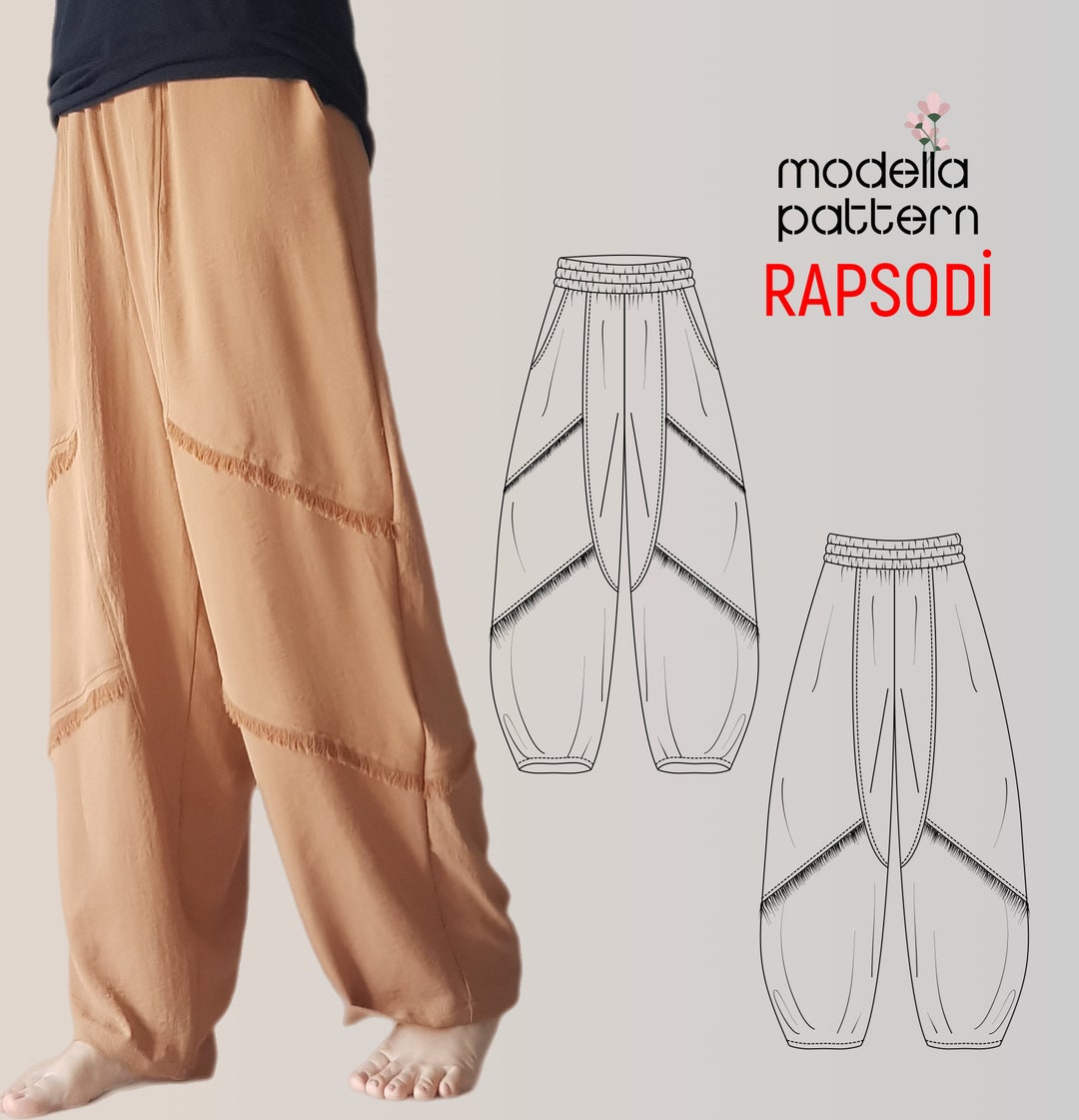 Rapsodi BOHO PANT S SİZE Pant Pattern Women Pants Yoga Pants Loose Fit ...