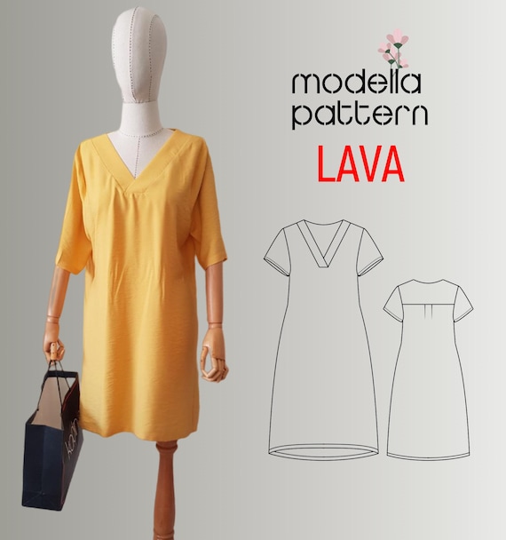 knee length dresses for ladies Lily Linen Dress Pattern