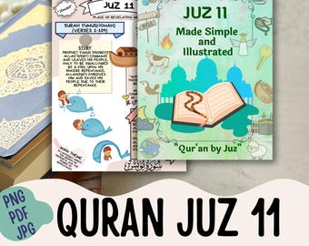 Corán / Corán en inglés / Corán Juz 11 / Sura Yunus (Jonás) / Sura At-Tawbah / Corán de Juz / Islam Corán