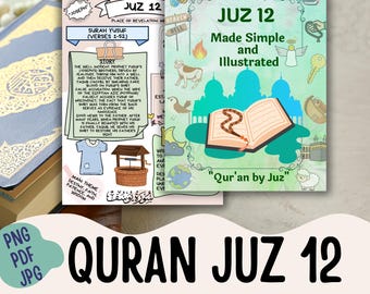 Corán / Corán en inglés / Corán Juz 12 / Sura Hud / Sura Yusuf (José) / Corán de Juz / Islam Corán