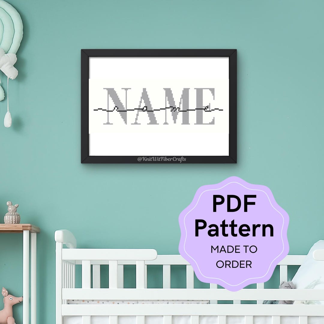 Personalized Name Pattern Small Serif Print & Script Personalized PDF ...