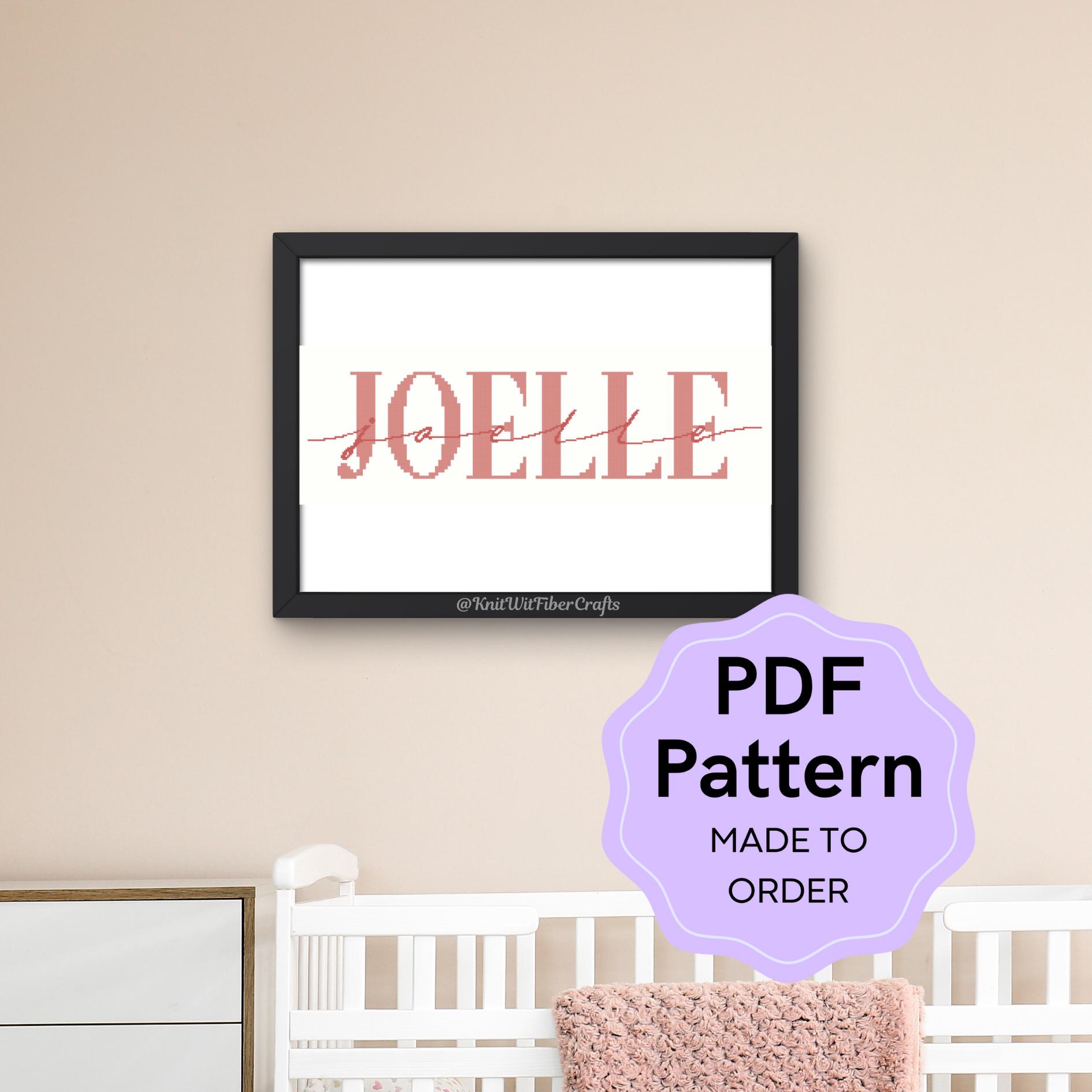 Personalized Name Pattern Personalized Name Cross Stitch Pattern: Serif & Script (PDF Pattern) - Etsy