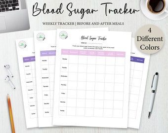 Blood Sugar Tracker | blood sugar tracker | blood sugar | diabetes | hypertension | carb tracker  | digital planner | printable planner