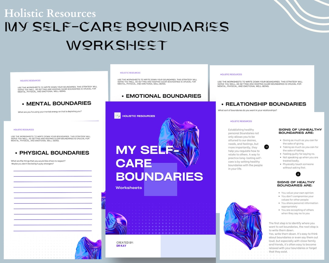 My Selfcare Boundaries | Digital Guide |self Care | Digital Planner ...