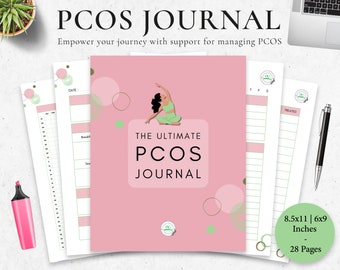 Ultimatives PCOS Journal (8.5x11in), rosa, All in one Planer, täglich, Mahlzeit, Periode, Planer, Dankbarkeitsjournal, Fitness & Selfcare.