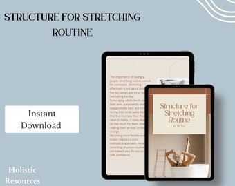Structure for Stretching Routine | exercise | excercise planner | Health and fitness | fitness planner | workout planner | stretching guide