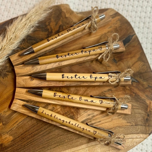 Kugelschreiber personalisiert Kuli mit Name personalisiert Stift Holzkugelschreiber