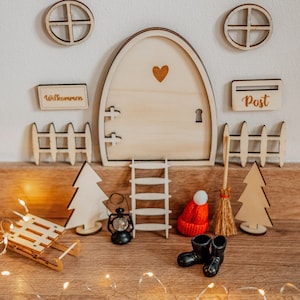 Wichteltür Weihnachtswichtel Elfentür Wichtelzubehör Weihnachten Adventskalender Wichtelhaus