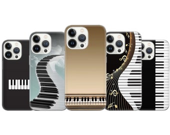 Piano keys Phone Case Musical Piano Keyboard Cover for iPhone 15 14 13 12 Pro 11 XR 8 7 Samsung S23 S22 A73 A53 A13 A14 S21 Fe S20 Pixel 8 7