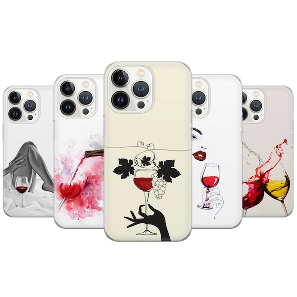 Red wine glass Art Phone Case Red wine funny Cover for iPhone 15 14 13 12 Pro 11 XR 8 7 Samsung S23 S22 A73 A53 A13 A14 S21 Fe S20 Pixel 8 7