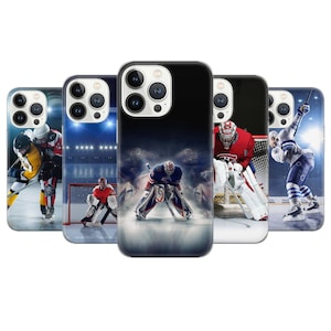 Hockey player Phone Case Hockey goalie Cover for iPhone 16 15 14 13 12 Pro 11 XR 8 Samsung S23 S22 A73 A53 A13 A14 S21 Fe S20 Pixel 9 8 7 6A