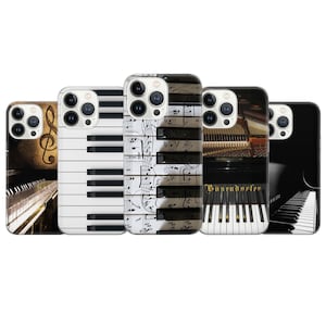Piano keyboard Musical Phone Case Piano keys Cover for iPhone 17 15 14 13 12 11 XR 8 7 Samsung S23 S22 A73 A53 A13 A14 S21 Fe S20 Pixel 10