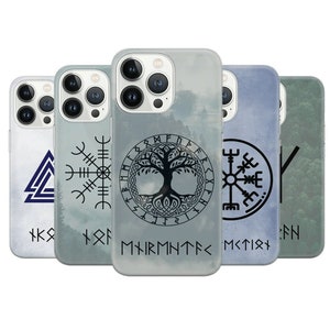 Viking runes Phone Case Norse mythology Cover for Pixel 10 7 6A, iPhone 17 15 14 13 12 Pro 11 XR for Samsung S23 S22 A73 A53 A13