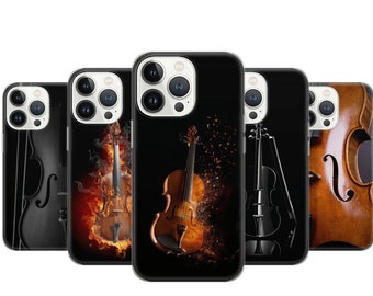 Violin music Phone Case Fiddle Stings Cover for iPhone 14 13 12 Pro 11 XR 8 7, Samsung S23 S22 A73 A53 A13 A14 S21 Fe S20, Pixel 7 6A