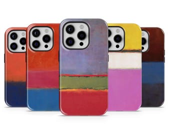 Capa protetora resistente Mark Rothko com arte abstrata moderna para iPhone, Samsung, Pixel, Xiaomi, One Plus