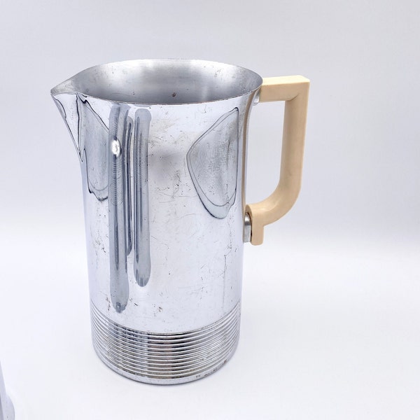 MCM Chase Chrome Pitcher with Creamy Ivory Color Bakelite Handle