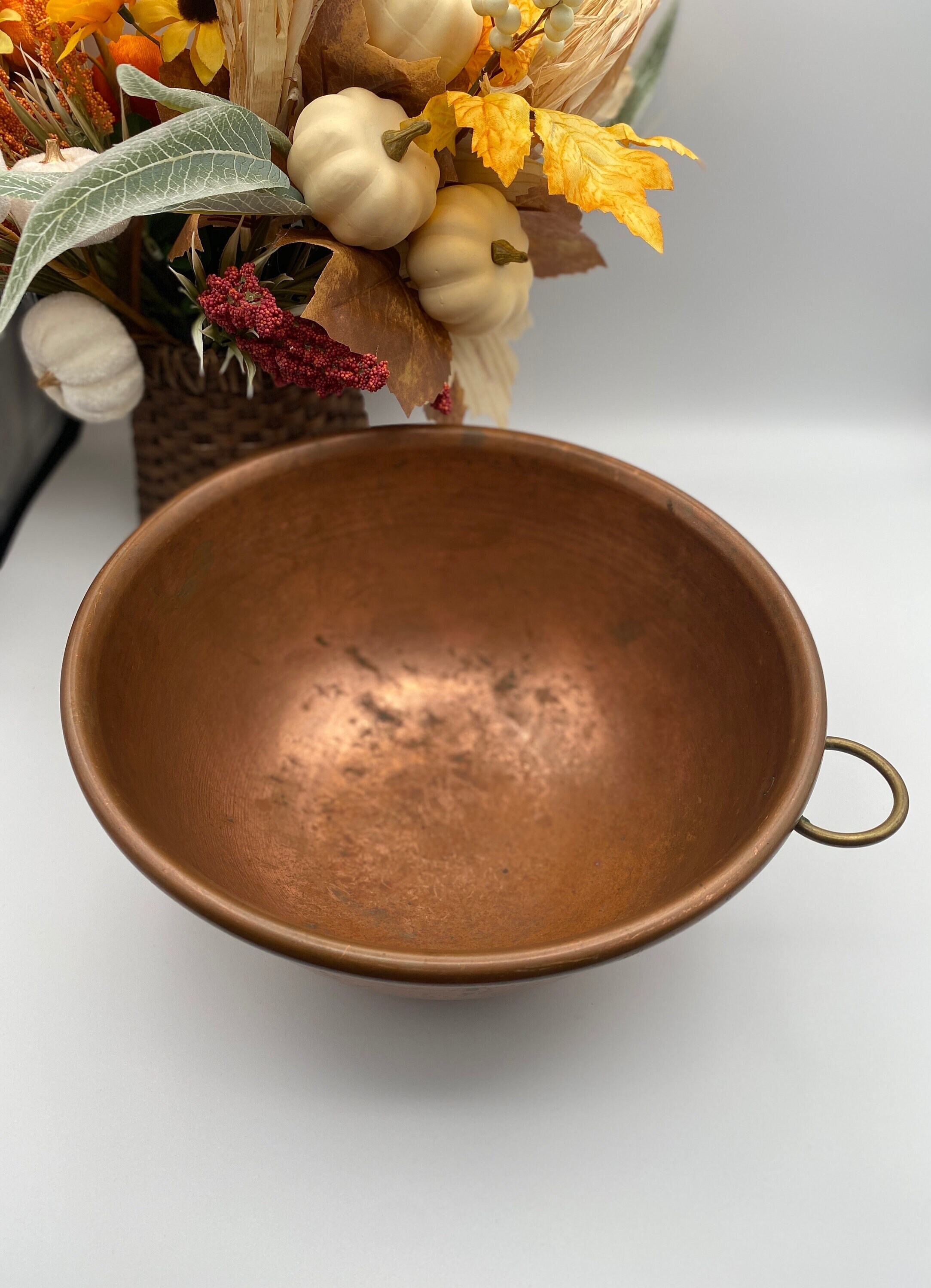 Antique Copper Mixing Bowl 