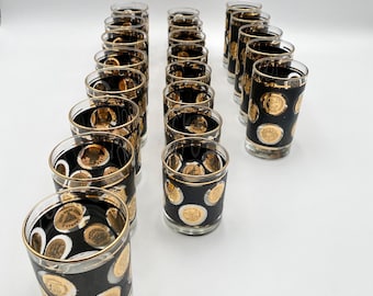 Libbey 1960s Mid-Century Coin Glass: Highball, Rocks, or Old Fashioned - Sold Individually