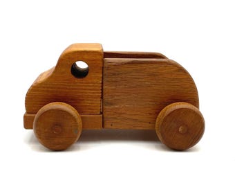 Handmade Vintage Wooden Truck, 7.25” W x 4” T