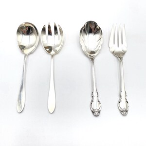 Serving Fork and Spoon Sets- Holmes & Edwards Deepsilver Set, Reed and Barton Epicure Salad Set, Sold Individually