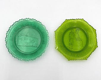 Pairpoint Glass Cup Plates: Edison, Heisey Museum Mementos